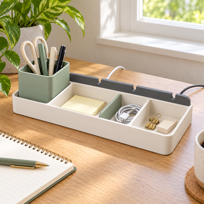 Sort Cable and Desk Organizer — in-use view