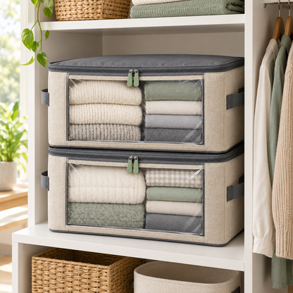 Stack Window Storage Bag Set — in-use view